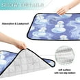 thumbnail image 4 of Qxltty Illustration Of Snowmen on Lavender Background Cat litter Pads Pet Set of 3 Diaper Mats Center Anti-leakage Layer Absorbent Soft and Comfortable, 4 of 7