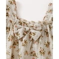 thumbnail image 5 of Infant Baby Floral Romper Summer Clothes Girl Short Sleeve Rompers Baby Girl Clothes 0-3 Months Apricot, 5 of 6