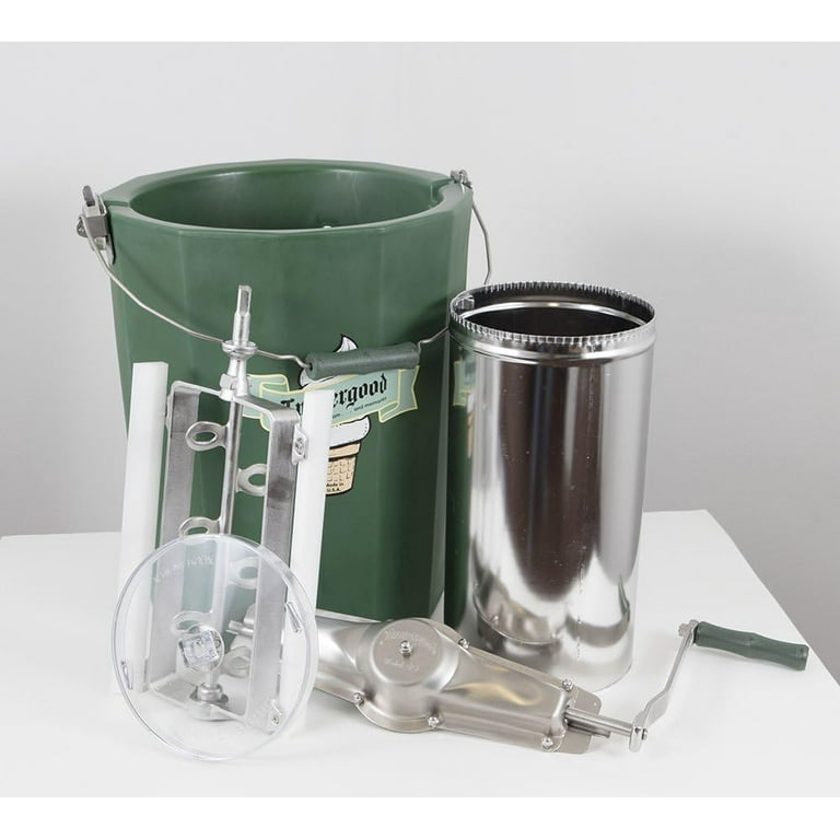Immergood PREMIUM 8 qt. Ice Cream Maker Stainless Steel Hand Crank