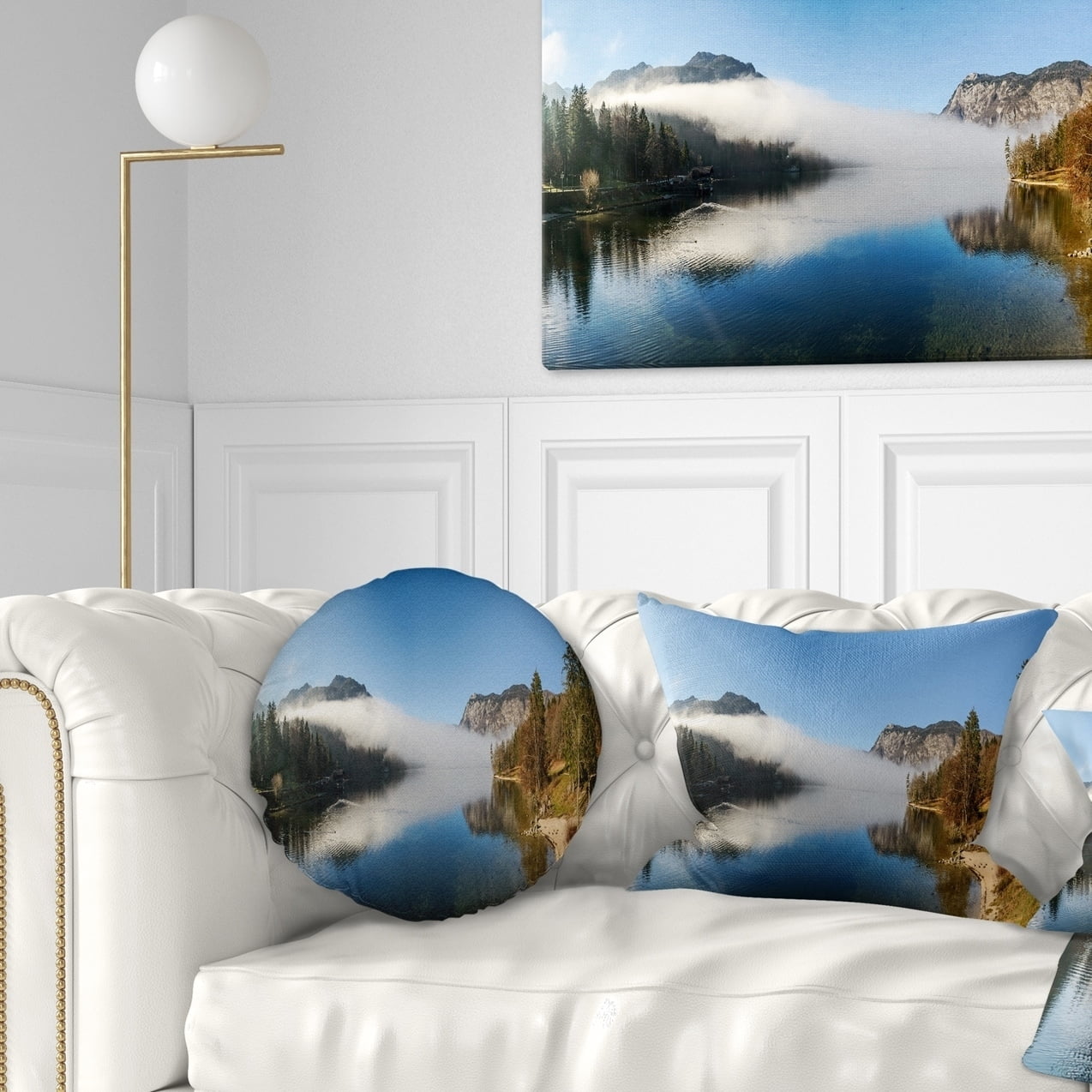 in x 26 in Insert Printed On Both Side Designart CU14731-26-26 Bohinj Lake Panorama Seashore Cushion Cover for Living Room Sofa Throw Pillow 26 in