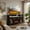 Black, variant on Demi Bonn 58 Inch Fireplace TV Stand with LED Lights, Fireplace Entertainment Center with Storage Cabinets for TVs up to 65 Inch, White