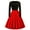 Red, variant on RbCulf Women's Vintage Evening Dress Deals Retro Long Sleeve Cacktail Dresses Wedding Bridesmaid Dress Audrey Hepburn Party Dresses