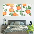 thumbnail image 5 of Shadudu Oranges Green Leaves Pattern Canvas Wall Decor Set for Living Room Bedroom Office - 3 Piece Modern Water-Resistant Artwork 12"x16"x3pcs, 5 of 6