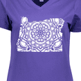 thumbnail image 4 of Inktastic Oregon Silhouette Mandala Women's V-Neck T-Shirt, 4 of 5