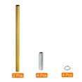 thumbnail image 3 of Unique Bargains M10 Thread 9.8' Coupling Nut with Pipe Hex Nut Threaded Extension Rod Kit Bronze 2 Set, 3 of 4