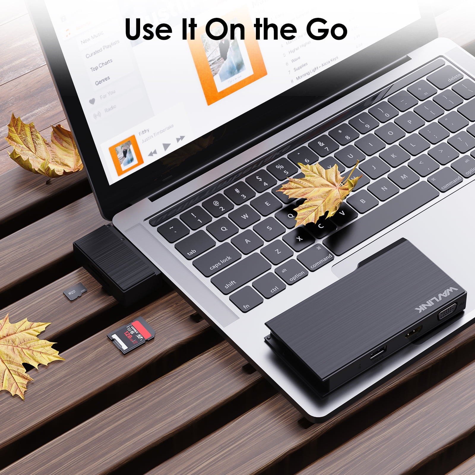 WAVLINK USB 3.0 Docking Station Dual Display HDMI | VGA with Gigabit Ethernet, USB 3.0 Port, Removable Card Reader, HDMI up to 2560x1440 and VGA 1920x1200 Support Windows and MacOS