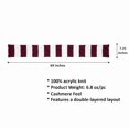 thumbnail image 6 of COUVER Unisex Knit Winter Rugby Striped Scarf Maroon and White 1 Pack, 6 of 7