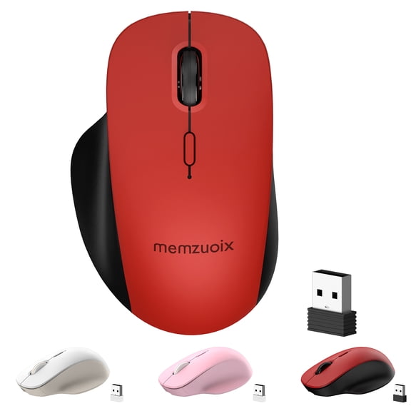Wireless Mouse, Low Noise Silent Mouse, Rechargeable Wireless Mouse Supporting Bluetooth 5.3 and 2.4GHz USB Connection,Works with Windows, Mac, Chrome OS, Laptops, Desktops and Tablets