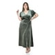 thumbnail image 1 of Vestido envolvente de terciopelo Roman Fashion /Tallas Extras, 3836 (Verde militar) verde oscuro 42, 1 of 8