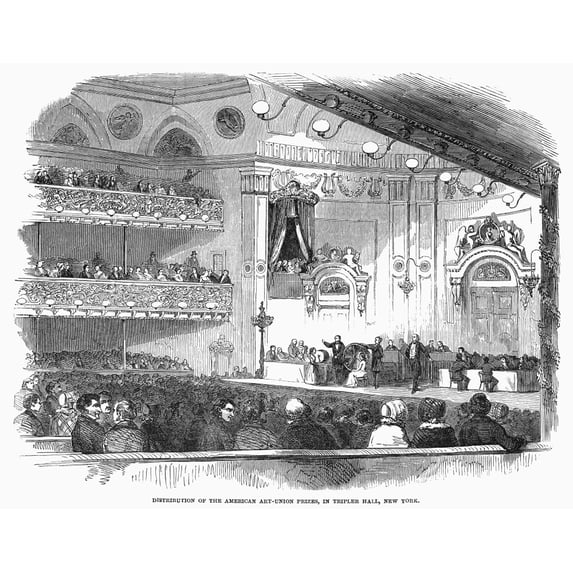 New York: Lottery, 1851. /N'Distribution Of The American Art