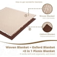thumbnail image 2 of 2 in 1 Extra Large Outdoor Picnic Blanket Waterproof Woven Boho Mat Giant Beach Towel Travel Essential Yoga Accessories Park Patio Lawn Garden Grass Ground Music Festival Concert Must Have, 2 of 6