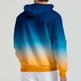 thumbnail image 4 of Penkiiy Mens Gradient Waffle Hooded Sweatshirt Casual Long Sleeve Drawstring Waffle Knit Pullover Hoodies XL Blue, 4 of 4