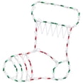 thumbnail image 3 of Northlight Lighted Stocking Silhouette Window Christmas Decoration - 18" - Red and Green, 3 of 8
