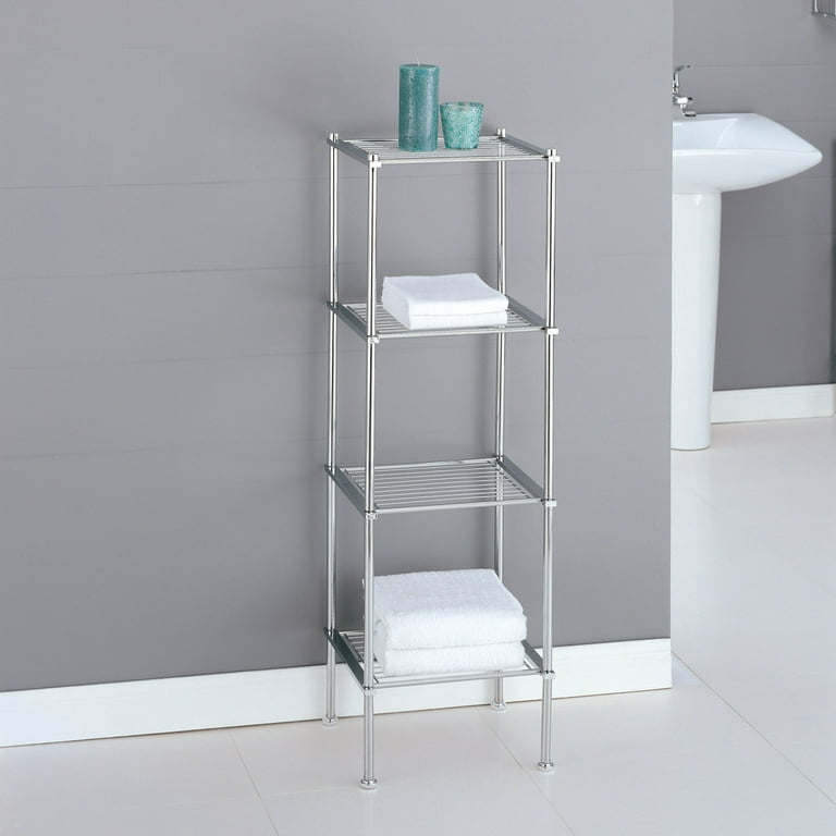 Chrome 4-Tier Over-The-Toilet Space Saver