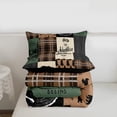 thumbnail image 4 of Retro Cabin Bedding Comforter Sets, Rustic Adventure Bear Deer Comforter Set Camping Hunting Wild Animal Duvet Insert Brown Black Buffalo Geometric Plaid Patchwork Down Comforter Lodge Decor, King, 4 of 7