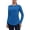 Blue, variant on Pinspark Long Sleeve Workout Tops for Women Athletic Hiking Shirt Crew Neck Yoga Top Lightweight Rash Guard
