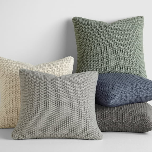 Textured Knit Throw Pillow by Comfort Canopy