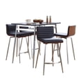 thumbnail image 4 of LumiSource Marcel-Mason Swivel Counter Height Dining Set - 5 Piece, 4 of 6