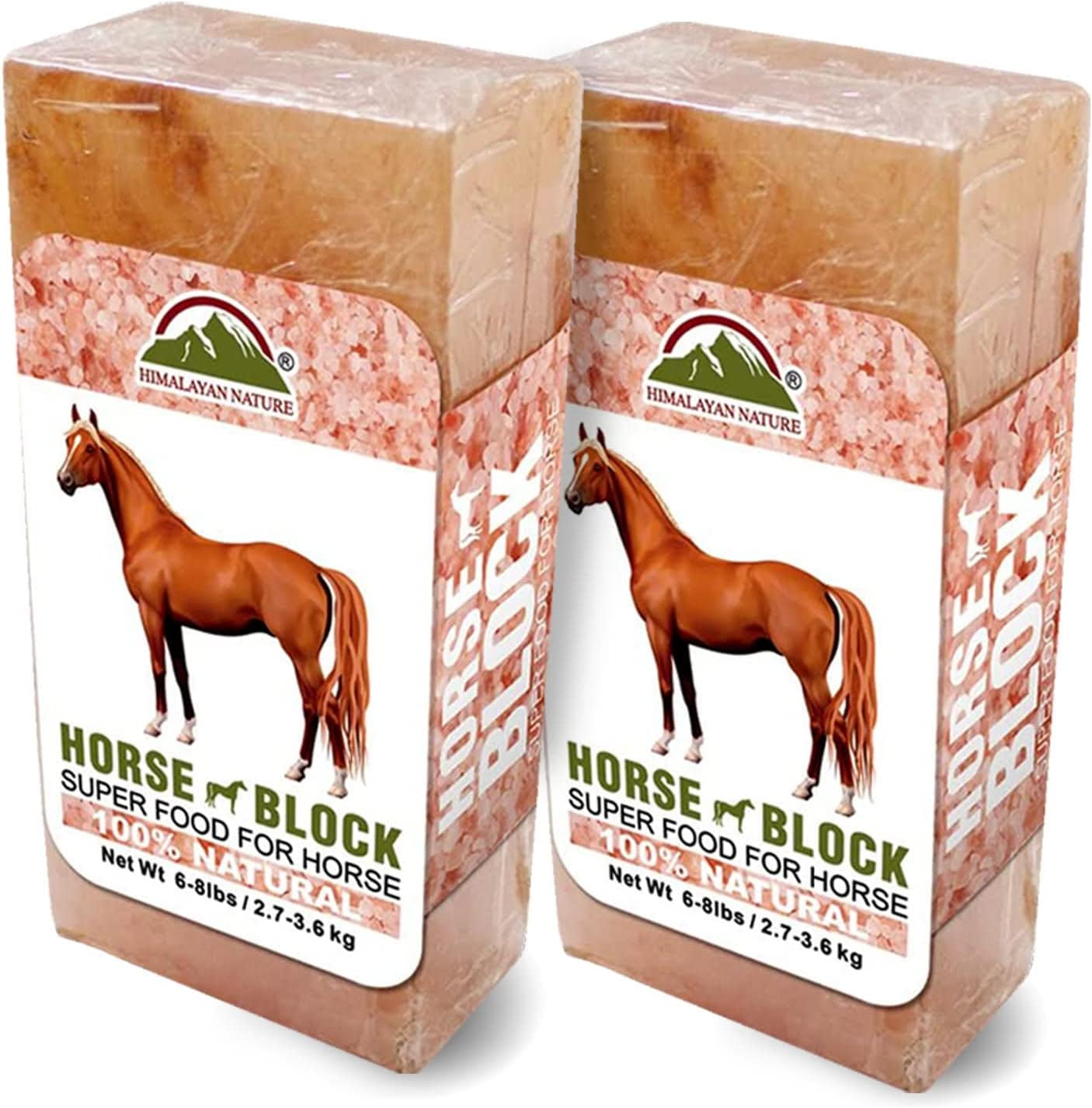 Himalayan Nature Licking Pink Salt for Horse - 5 lbs./Each Pack of 2 (Total Salt Weight 10 lbs.)