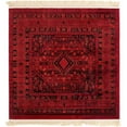 thumbnail image 1 of Unique Loom Tekke Over-Dyed Torkaman Area Rug 4' x 4' Square Red/Black, 1 of 2