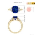 thumbnail image 5 of ANGARA Lab Grown Blue Sapphire Engagement Ring with Diamonds for Women in 14K Yellow Gold (Size-10x8mm) | September Birthstone, Anniversary, Jewelry Gift for Women | Lab-Grown Blue Sapphire Ring, 5 of 8