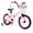Pink+Black, variant on OLAKIDS Kids Bike, 12 14 16 18 Inch Sweet Heart Theme Girls Bicycle with Training Wheels Carry Handle Adjustable Handlebar Seat Basket Streamers