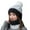 White, variant on Women's Thermal Knitted Beanie with Attached Ear Flaps and Scarf Warm Winter Cycling Hat
