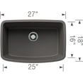 thumbnail image 2 of BLANCO VALEA 27" Single Undermount - Anthracite, 2 of 7