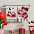 thumbnail image 2 of Plaid Roses Flowers Love Hearts Eucalyptus Leaves Valentine’s Day Kitchen Towels Dish Towels 18x26 Inch Home Kitchen Decorations Hand Towels Set of 2 Drying Dishcloth, 2 of 7