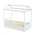 thumbnail image 3 of Polifurniture Nyce Twin Size Bed with Guard Rail and Trundle, White, 3 of 5