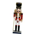 thumbnail image 4 of veasfak Christmas Decor Crafts Tabletop Decoration Table Centerpiece Nutcracker Figurine Red, 4 of 9