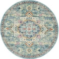 thumbnail image 3 of Nourison Passion Bohemian Ivory/Light Blue 5'3" x round Area Rug, (5 Round), 3 of 8