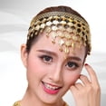 thumbnail image 4 of 4x Diadema Para Danza Del Vientre, Tocado Para La Frente, Accesorio Para Novia Y Mujer, Color Dorado, 4 of 8