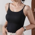 thumbnail image 3 of TGSLY Camisole for Women Built-in Padded Bra Dressy Casual Scoop Neck Adjustable Spaghetti Strap Sleeveless Shirts Summer Basic Solid Color Crop Tank Tops XXL, 3 of 6