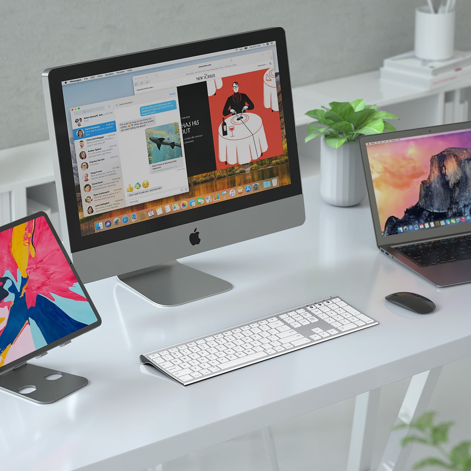 Buy MultiDevice Wireless Keyboard, Jelly Comb Bluetooth Keyboard for