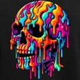 thumbnail image 3 of CafePress - Vibrant Psychedelic Skull Men's Long Sleeve T Shirt - Long Sleeve Dark T-Shirt, 3 of 4