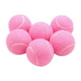 thumbnail image 2 of koolsoo 6Pcs Tennis Balls 2.52" Dia Wear Resistant for Racquet Sports Indoor Outdoor Pink, 2 of 9