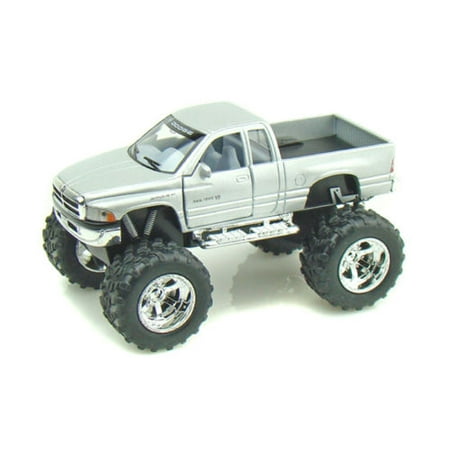 KINSMART 1:32 DISPLAY DODGE RAM (OFF ROAD) DIECAST CAR PICKUP TRUCK SILVER COLOR NO RETAIL BOX