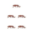 thumbnail image 1 of Guardoinrt Animal Shape Sculpture Solid Color Replacement Simulation Modern Exquisite Decorative Stylish Office Decor Ornament Red 5Set, 1 of 6