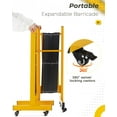 thumbnail image 4 of Riedhoff 9 ft Expandable Barricade Gate Metal with 6 Wheels, Folding Portable Security Barrier, 4 of 7