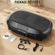 FLYBIRD Vibration Plate, Whole Body Workout Vibration Fitness Platform for Lymphatic Drainage, with 2 Resistance Bands