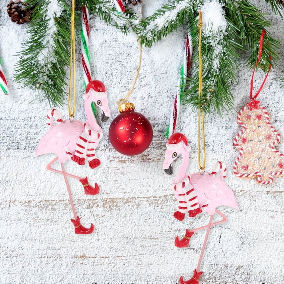 RENACLIPY Flamingo Christmas Decor Pink Resin Ornament Versatile Home Accent