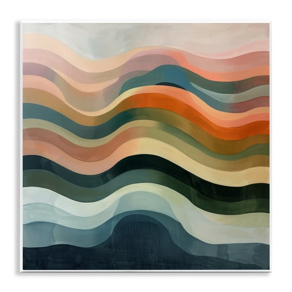 Stupell Industries Fluid Dynamics Pattern Abstract Painting Unframed Art Print Wall Art, 12 x 12