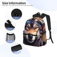 thumbnail image 6 of Horeoi Colorful Wolf Head Print Casual Backpack for School Work Travel Hiking with Laptop Compartment and Side Pockets Lightweight Design, 6 of 6