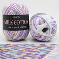thumbnail image 2 of 50g/Ball Colorful 3 ply Yarn Handmade DIY Scarf Pillow Blanket Knitting Crochet Soft Milk Cotton Yarn, 2 of 5