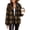 Navy Plaid, variant on Zeagoo Womens Fleece Jacket Fuzzy Stand Collar Western Aztec Snap Button Down Jacket Outerwear with Pockets