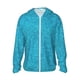 thumbnail image 1 of Fotbe Blue Glitter Chaqueta con Protección Solar UPF 50+ para Hombre y Mujer, Camisa con Capucha y Bolsillos-X-Large, 1 of 7