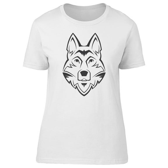 Black And White Dog Head T-Shirt Men -Image by Shutterstock, Male Small
