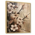 thumbnail image 2 of Designart "Somber Brown Cherry Blossoms Isolation" Cherry Floater Framed Canvas Wall Art, 2 of 5