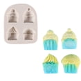 thumbnail image 2 of Molde de Fondant Bewildely para cupcakes de 4 cavidades silicona galletas postre DIY, 2 of 6